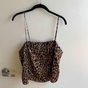 Urban Outfitters Cheetah Print Silk Tank
